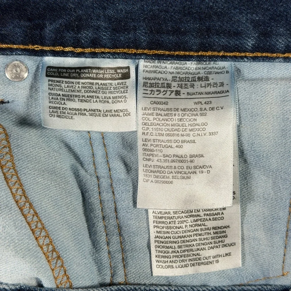 Levis 505 Regular Fit Straight Leg Jeans Mens‎ 40x32 Blue Dark Wash 00505-0216